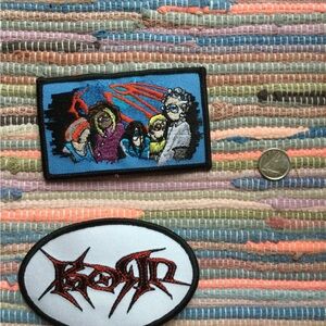 Korn Embroidered Rock Band Patches - Blue, White, Red Accents